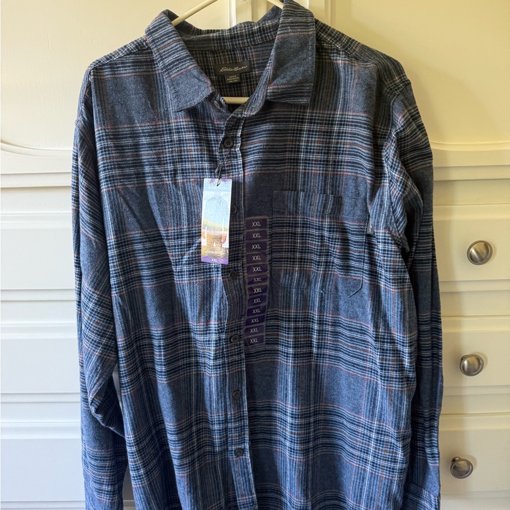 Men's Eddie Bauer Blue Plaid Shirt